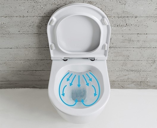 Унитаз подвесной безободковый GLOBO 4ALL MDS03AR 360 мм х 540 мм, с креплением, чёрный матовый