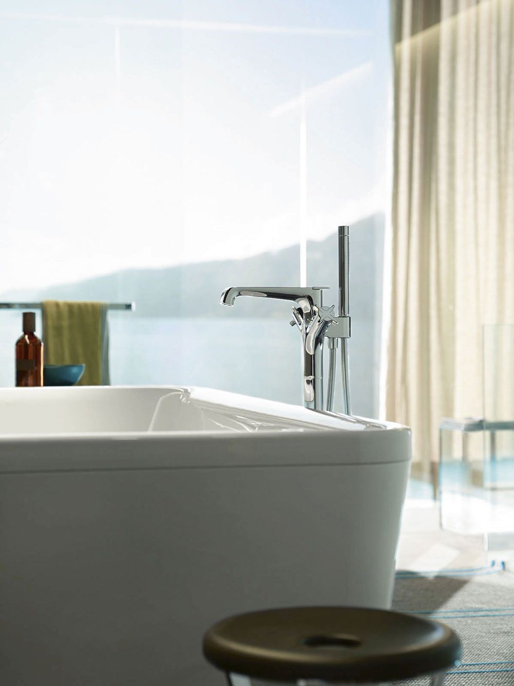 Смеситель для ванны Axor Citterio Е 36416000 напольный хром