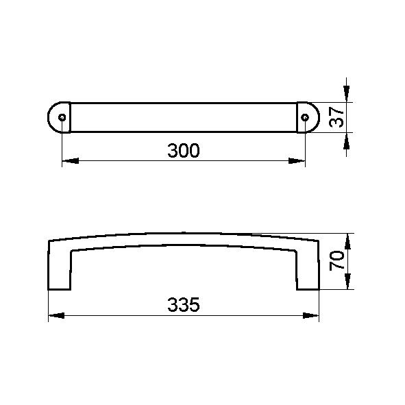 Поручень Keuco Elegance New 11607 010000 хром