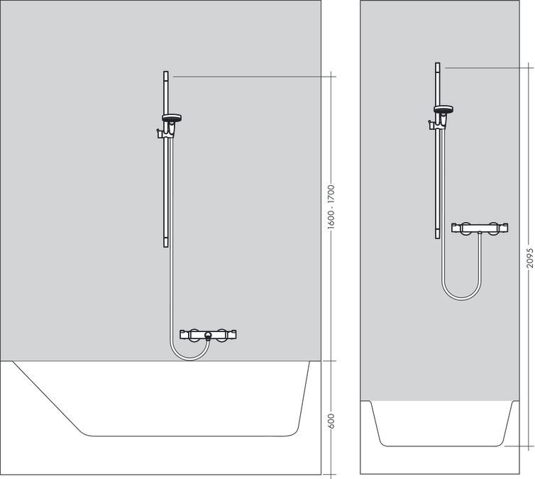 Душевой гарнитур со штангой 90 см Hansgrohe Crometta 85 27651000 Хром