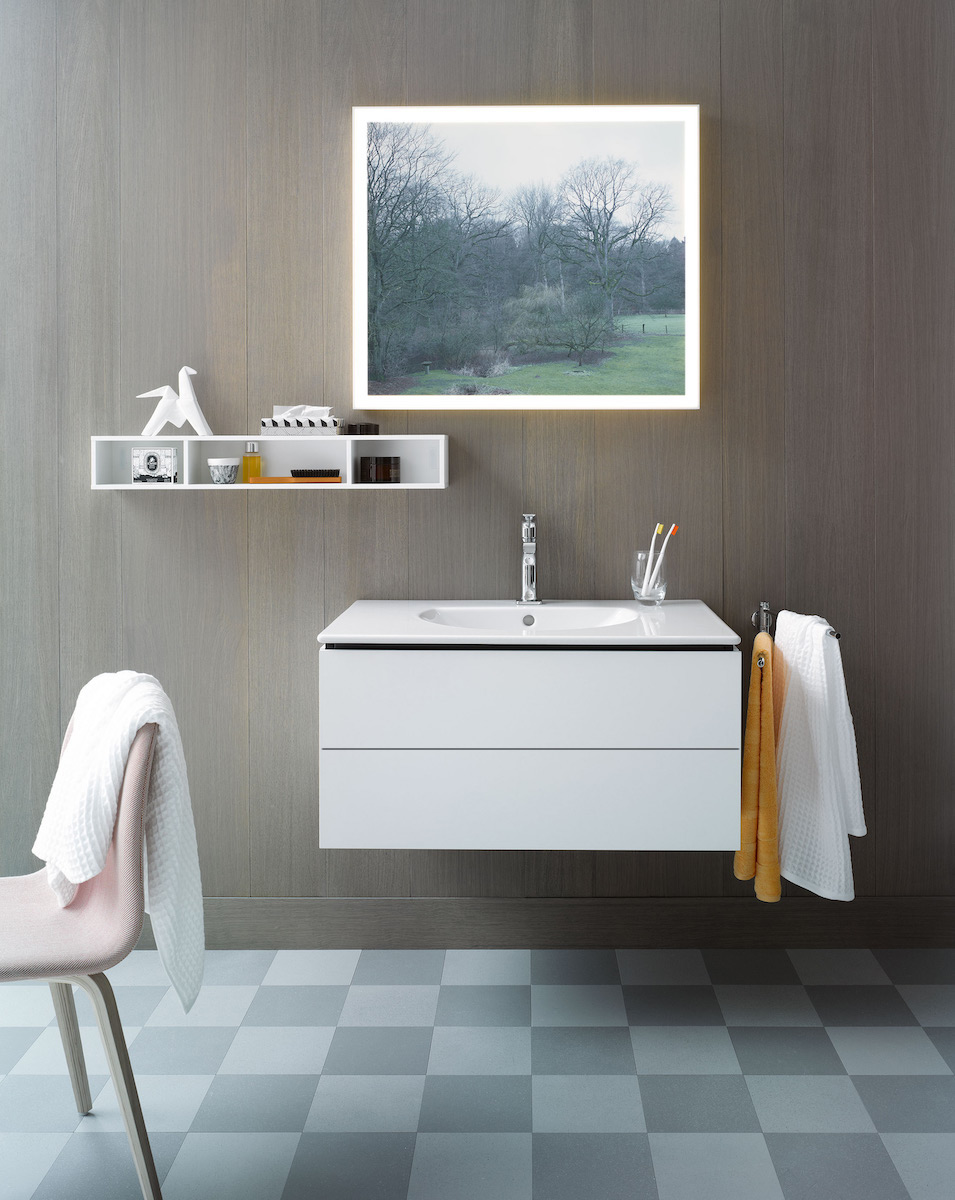 Тумба подвесная под раковину Duravit L-Cube LC626308585 белый глянцевый