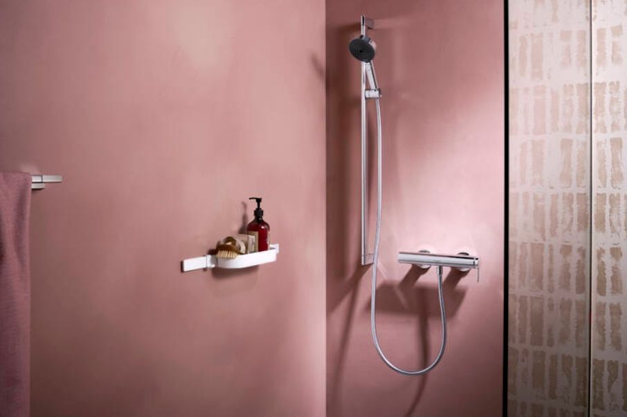 Штанга для коепления аксессуаров HANSGROHE WallStoris 27902700 500 мм, цвет Чёрный матовый