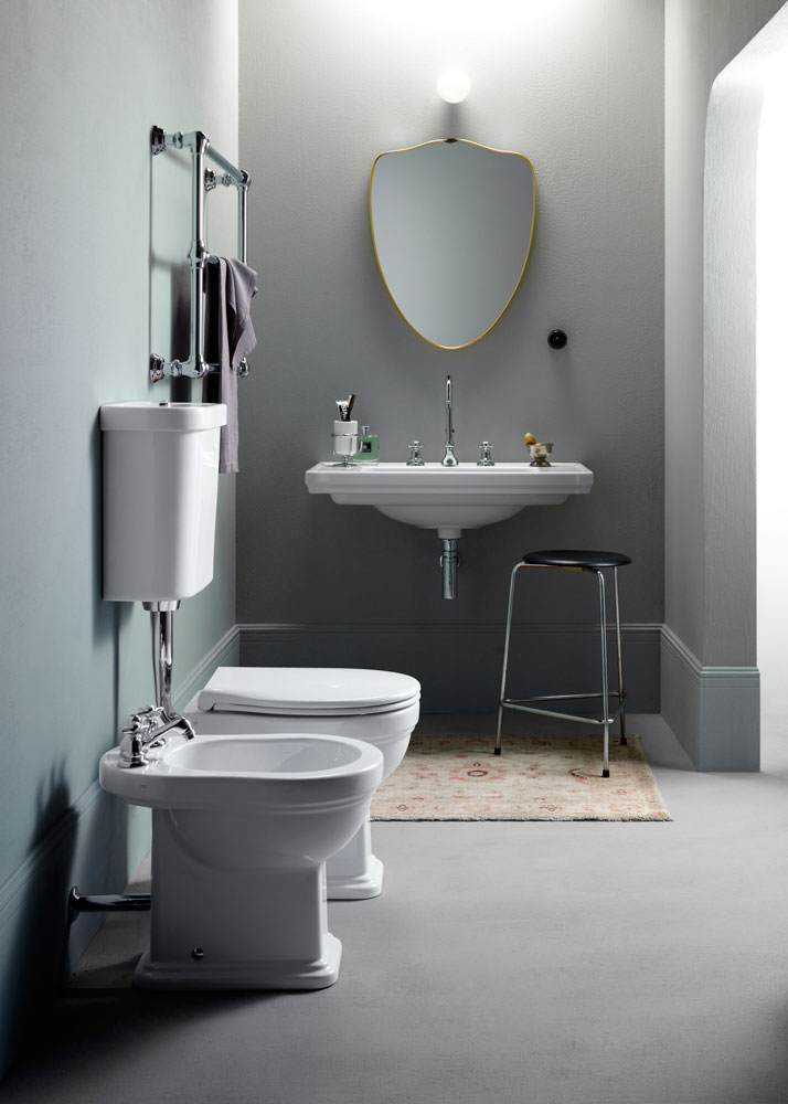 Биде напольное GSI CLASSIC 8762111 540 мм х 370 мм, с отверстием под смеситель, для крепежа FVB, белый глянцевый