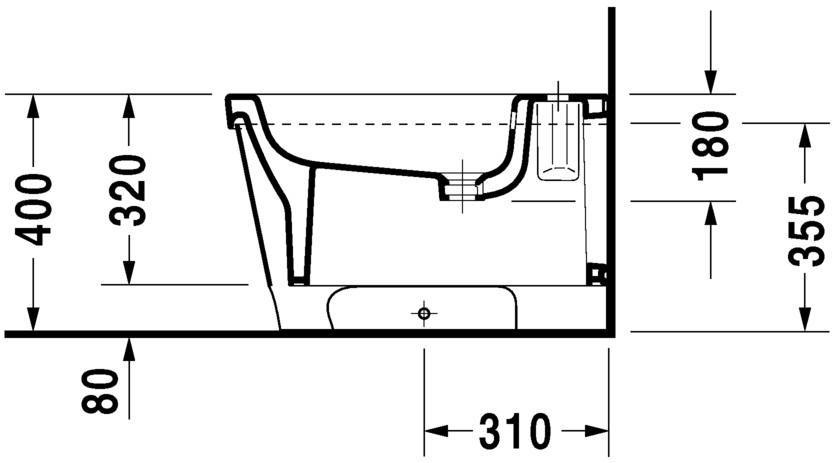 Биде напольное DURAVIT Esplanade 2262100000 450 мм х 650 мм, дуб