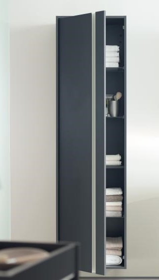 Шкаф высокий Duravit Ketho KT1265L1818 левый, с полками, белый матовый