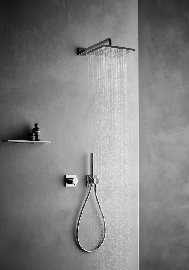 Держатель для верхнего душа настенный Keuco 53088 010302 с квадратным отражателем хром