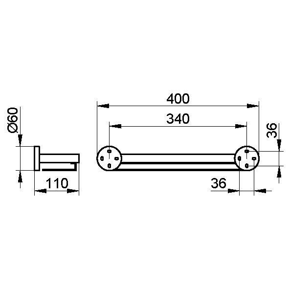 Полочка для душа из алюминия KEUCO EDITION 90 19058 010000 цвет хром