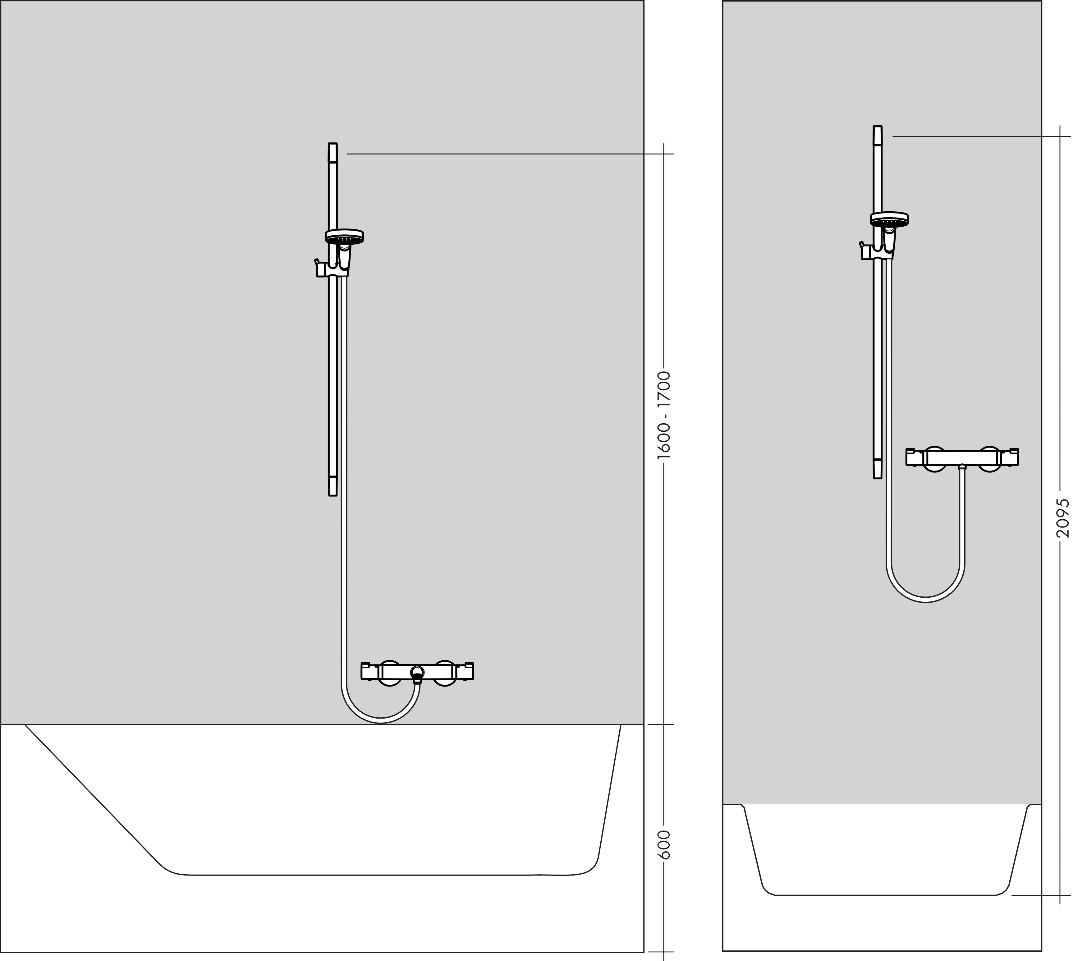 Душевой гарнитур HANSGROHE Cromа Select S 26572400 1 jet, со штангой, ручным душем, держателем и шлангом 160 см, с EcoSmart, цвет Белый/Хром