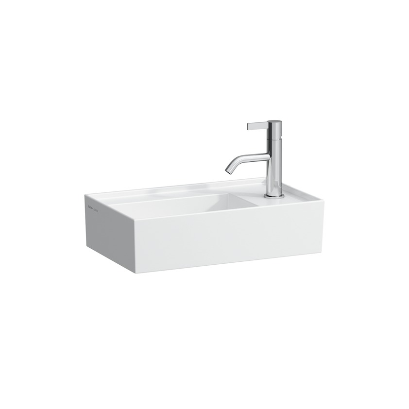 Раковина мини Laufen  Kartell by Laufen  815334  46 см  полочка справа, без отверстия под смеситель и перелива