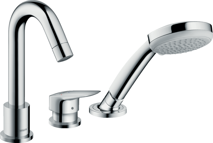 Смеситель на край ванны Hansgrohe Logis 71310000 на 3 отверстия хром