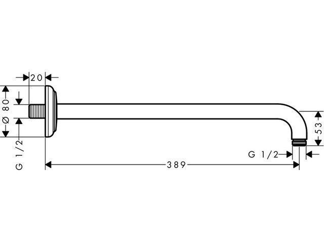 Держатель для верхнего душа AXOR Showers 27348000 Хром