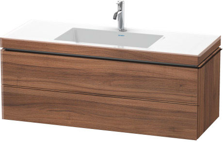 Тумба подвесная с раковиной Duravit L-Cube LC6929N7979 орех натуральный