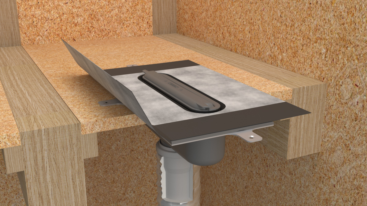 Универсальная скрытая часть для линейных сливов Ubox HANSGROHE RainDrain 01002180 вертикальная установка, гидрозавтвор 50 мм