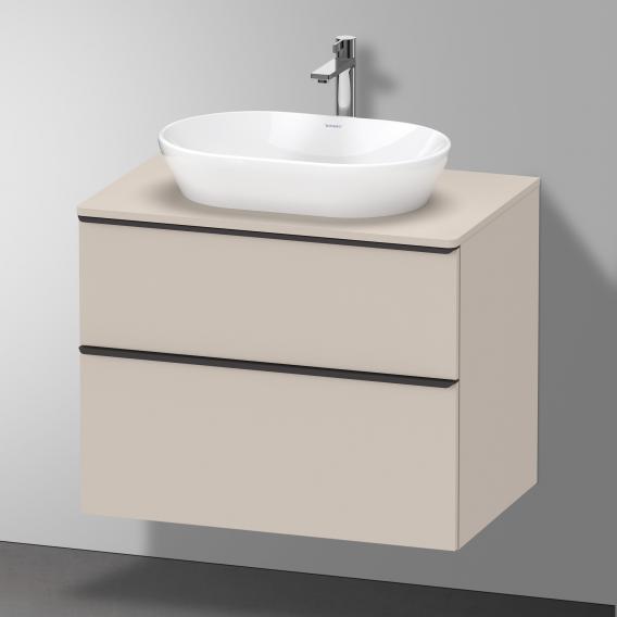 Тумба подвесная под раковину DURAVIT D-Neo DE496709191 800 мм х 550 мм, с консолью, с двумя выдвижными ящиками, серо-коричневый матовый