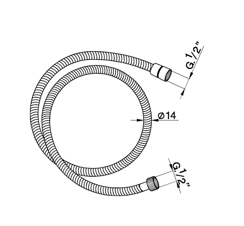 Шланг для душа CISAL Complimenti ZA00901024 1500 мм, в металлической оплетке Brass Flexible Hose, цвет Золото