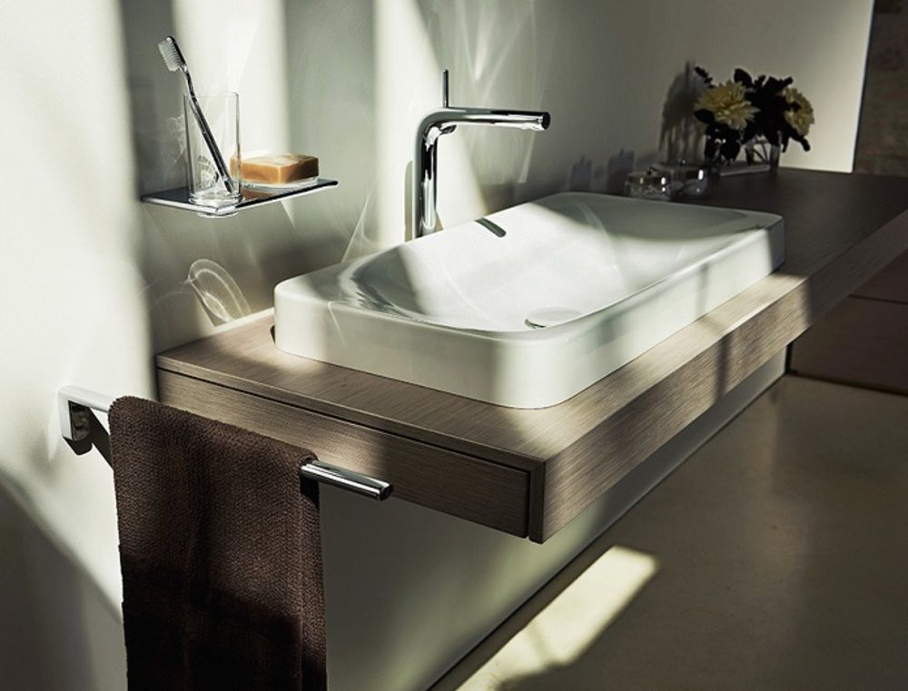 Однорычажный смеситель для раковины Keuco Edition 400 51502 050000 с донным клапаном, шлифованный никель