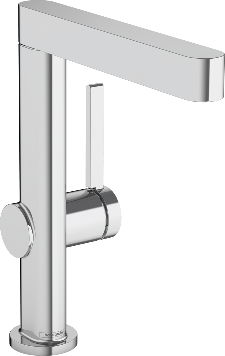 Смеситель для раковины HANSGROHE Finoris 76060000 230 мм, с поворотным изливом, со сливным клапаном Push-Open, хром