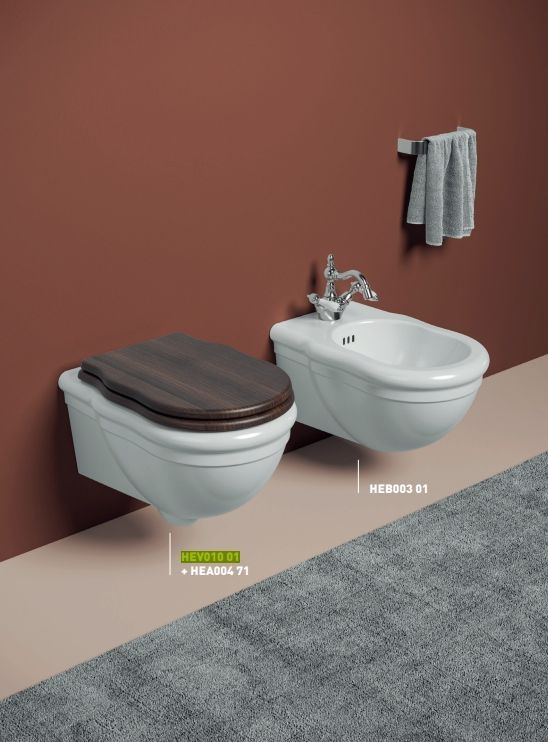 Унитаз подвесной ARTCERAM HERMITAGE HEV010 01 00 550 мм х 360 мм, c креплением, белый глянцевый