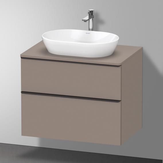 Тумба подвесная под раковину DURAVIT D-Neo DE496704343 800 мм х 550 мм, с консолью, с двумя выдвижными ящиками, базальт матовый