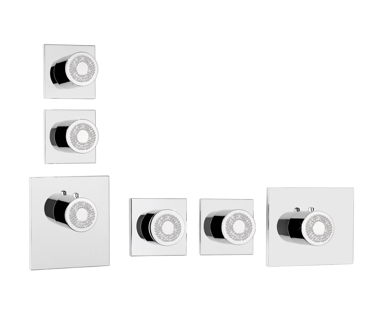 Термостатический смеситель для душа с высокой пропускной способностью Bossini Oki Z031203.030 Хром