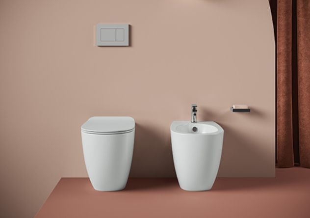 Унитаз приставной безободковый ARTCERAM FILE 2.0 FLV005 01 30 370 мм х 530 мм, c креплением, белый глянцевый