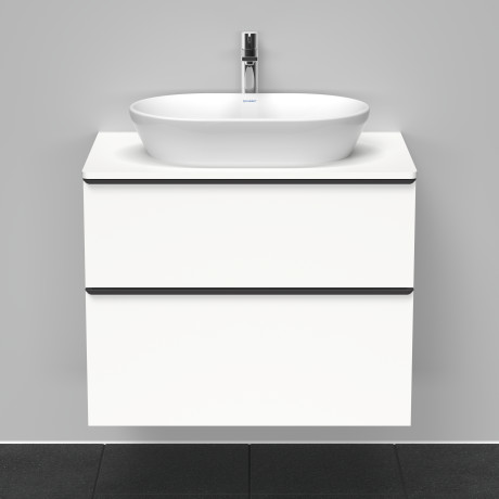 Тумба подвесная под раковину DURAVIT D-Neo DE496701818 800 мм х 550 мм, с консолью, с двумя выдвижными ящиками, белый матовый