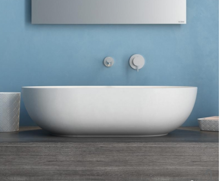 Раковина - чаша накладная GLOBO T-EDGE B6O54BI 540 мм х 360 мм, без отверстия под смеситель, без перелива, белая глянцевая