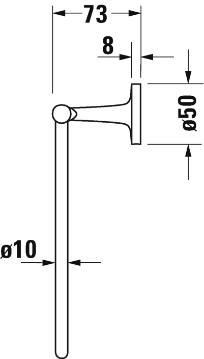 Кольцо для полотенца Duravit Starck T 0099471000 хром