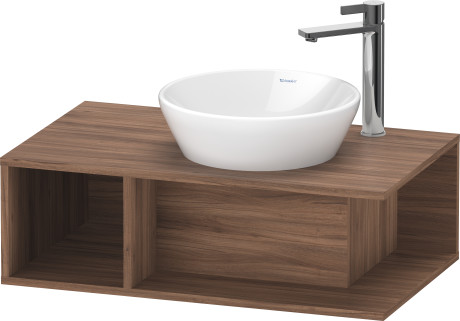 Тумба подвесная под раковину DURAVIT D-Neo DE493807979 800 мм х 480 мм, с консолью, с открытой полкой слева, орех натуральный
