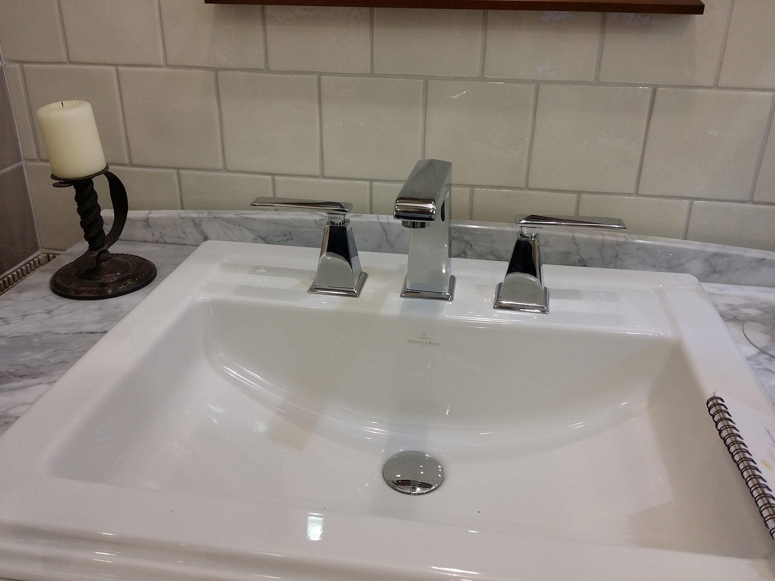 Смеситель двухвентильный для раковины на 3 отверстия NICOLAZZI VINCENT Margherita 1008CR28 с донным клапаном, хром