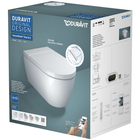 Комплект: унитаз + крышка DURAVIT SensoWash Starck F Plus Set 650000012004320 Цвет белый