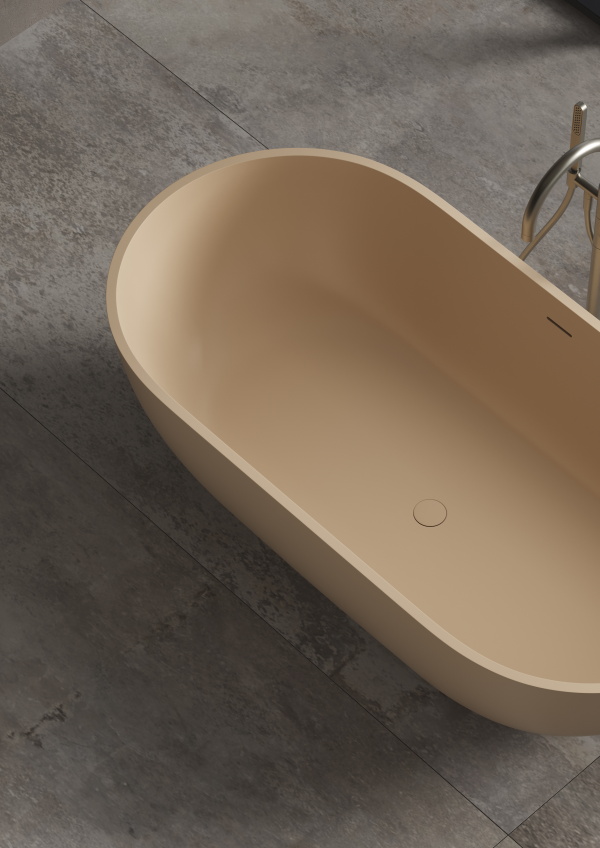Ванна овальная отдельностоящая из композита DEA DESIGN SHADOW DD8619 1780 3 1780 мм х 880 мм х 520 мм, с сифоном и донным клапаном, цвет Grey №3