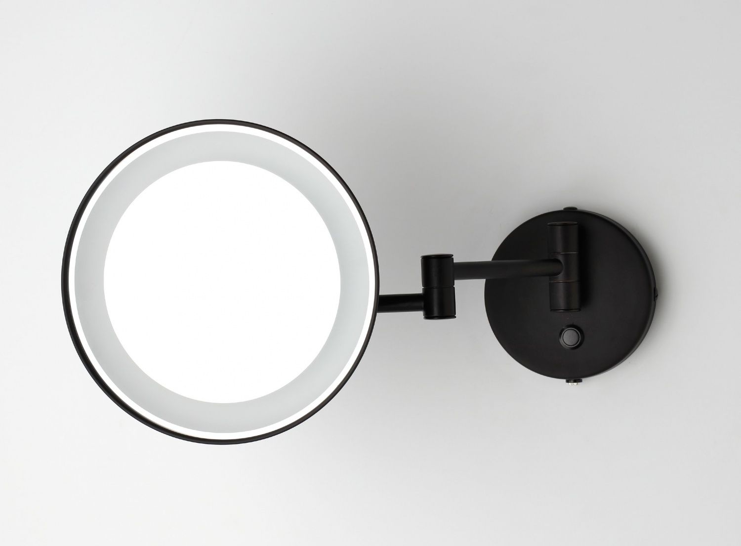 Зеркало косметическое с LED - подсветкой BERTOCCI SPECCHI VANITY 188 6126 0800 190 мм х 190 мм, чёрный матовый