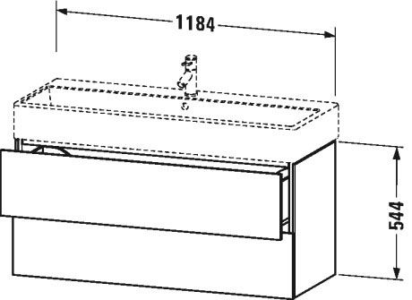 Тумба подвесная под раковину Duravit L-Cube LC 6279 2222 белый глянцевый