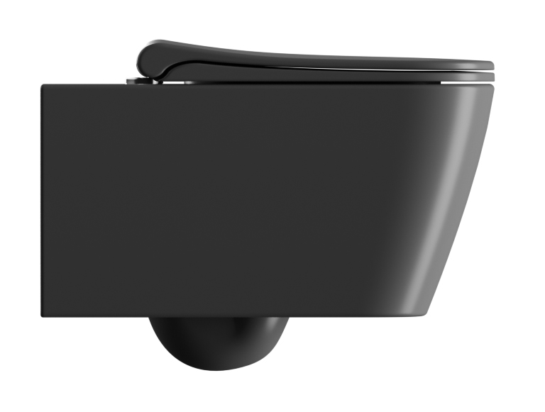 Сиденье с крышкой для унитаза GSI NUBES MS96C26 c Soft Close, цвет Чёрный матовый Ardesia