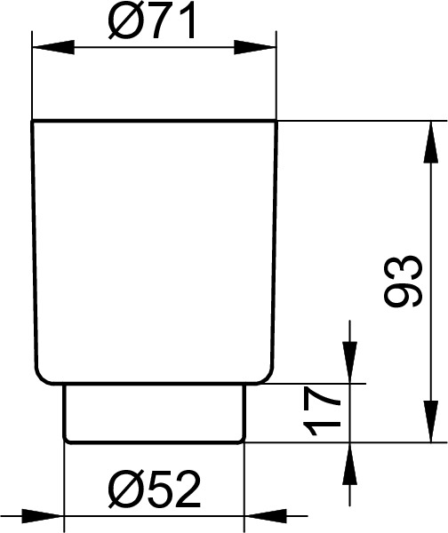 Стакан акриловый для зубных щёток KEUCO CITY.2 00850 000100  без держателя, цвет Прозрачный