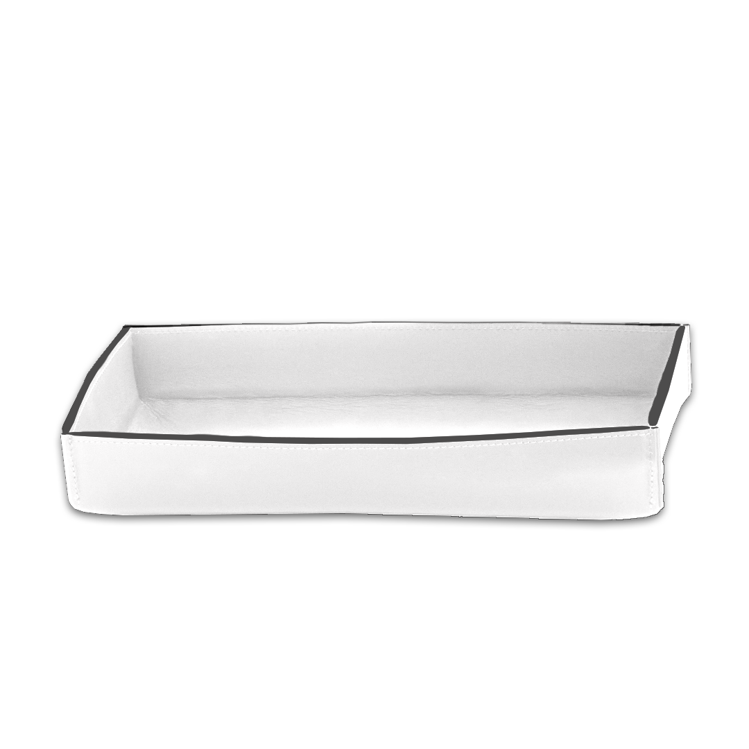 Лоток для мелочей, большой  DECOR WALTHER  NAPPA TAB L   0938450  5,5 X 29 X 17,5 см, натуральная кожа. цвет  белоснежный Snow White