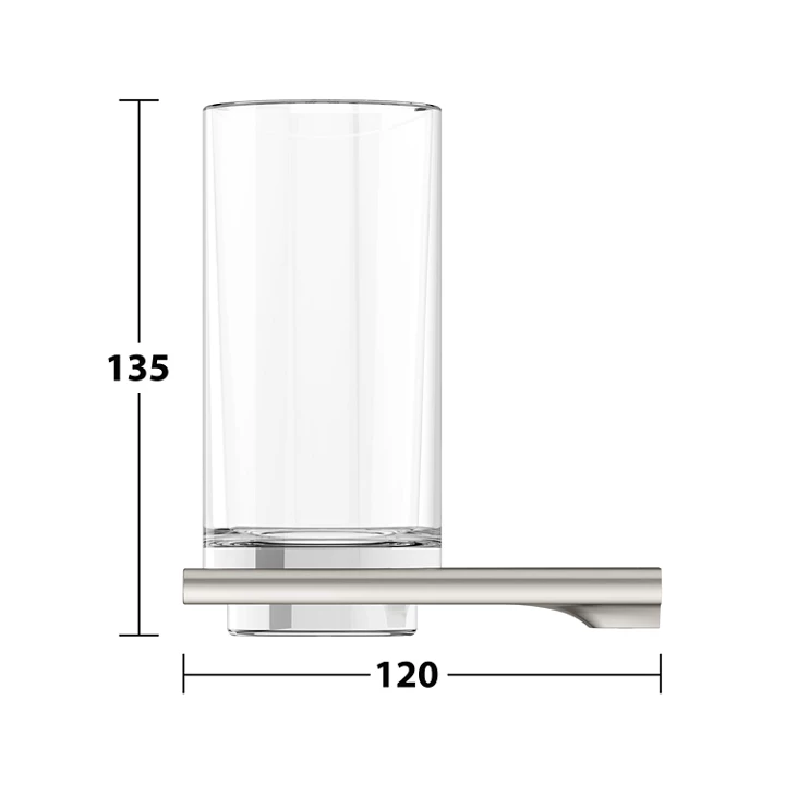 Держатель для стакана Keuco Edition 400 11550 059000 в комплекте со стаканом, никель шлифованный