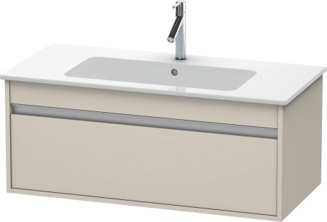 Тумба подвесная под раковину Duravit Ketho KT6420 9191 с выдвижным ящиком, серо-коричневая