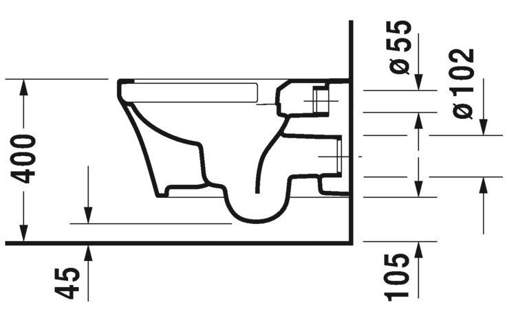 Подвесной унитаз Duravit P3 Comforts 2561090000 57 см безободковый (изделие снято с производства)