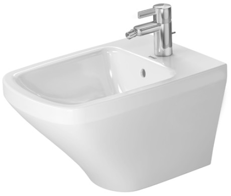 Подвесное биде Duravit DuraStyle 22871500001 с переливом, с покрытием WonderGliss, с креплением, белое