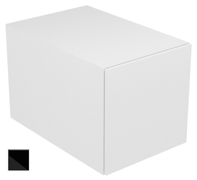 Модуль нижнего шкафа KEUCO EDITION 11 31310 570100 для встройки снизу, с одним выдвижным ящиком, с внутренней светодиодной подсветкой, корпус матовый лак/фасад глянцевое стекло, чёрный