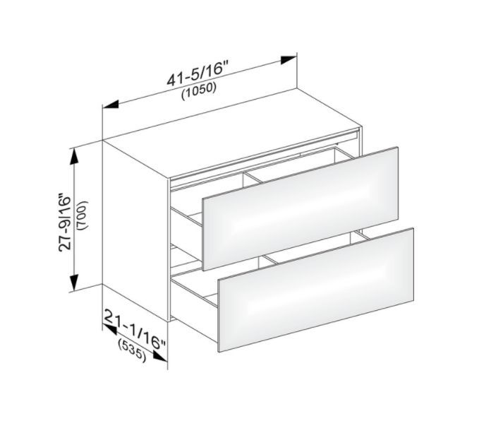 Боковая тумба KEUCO EDITION 11 31325 390000 с двумя выдвижными фронтами, корпус/фасад лак структурный, антрацит