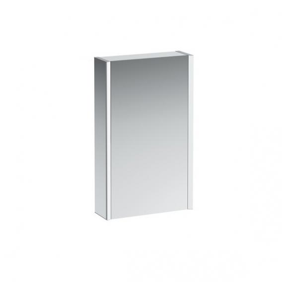 Зеркальный шкафчик с подсветкой  Laufen  Frame25   4.0832.2.900.144.1 45 см,  1 зеркальная дверь  справа, корпус алюминий/зеркальное стекло, без переключателя, без розетки