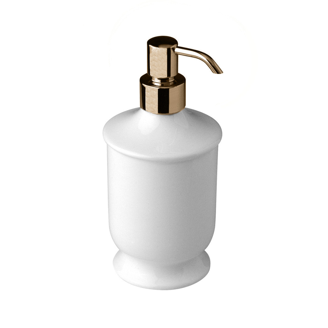 Дозатор для жидкого мыла настольный  NICOLAZZI Classica d'appoggio   6006BZ Белый/Бронза (Снимается с производства)