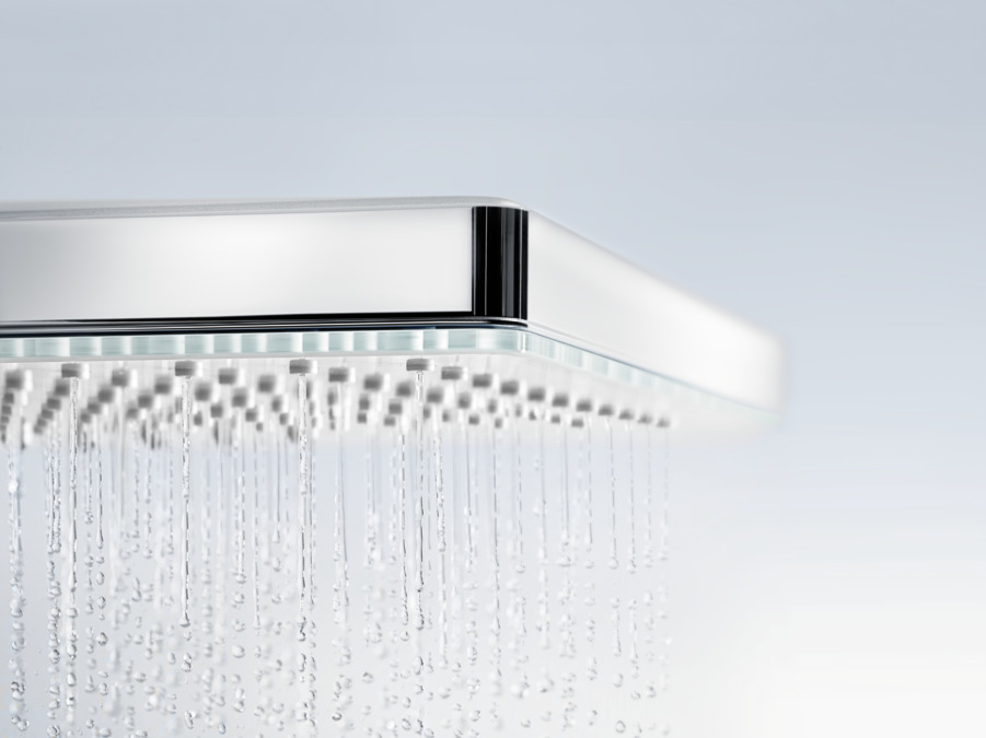 Верхний душ с настенным держателем Hansgrohe Rainmaker Select 24007400 Хром/Белый