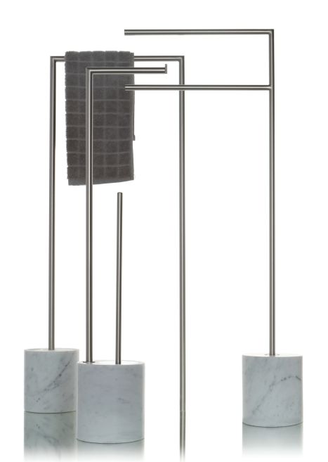 Напольная стойка с ёршиком и держателем для туалетной бумаги BERTOCCI CARRARINO 124 4720 0000 Сarrara/Хром