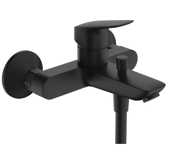Однорычажный смеситель для ванны HANSGROHE LOGIS 71400670 цвет Чёрный матовый