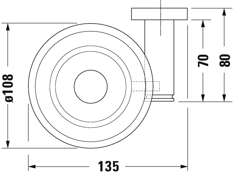 Полочка для мыла Duravit D-Code 0099171000  хром