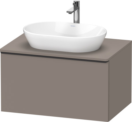Тумба подвесная под раковину DURAVIT D-Neo DE494704343 800 мм х 550 мм, с консолью, с одним выдвижным ящиком, базальт матовый